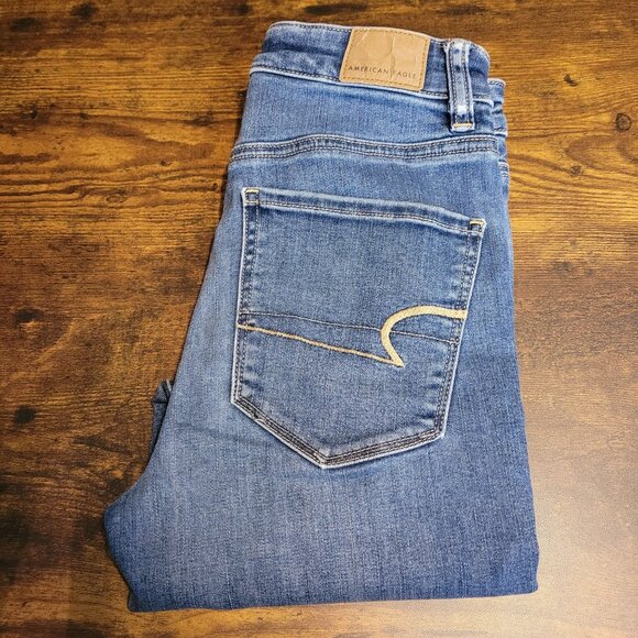 American Eagle Jeans 2 S Jegging Highest Rise Next Level Stretch Medium Light - Picture 3 of 11